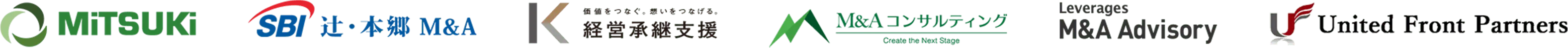 MiTSUKi SBI辻・本郷M&A 経営承継支援 M&Aコンサルティング Leverages M&A Advisory United Front Partners