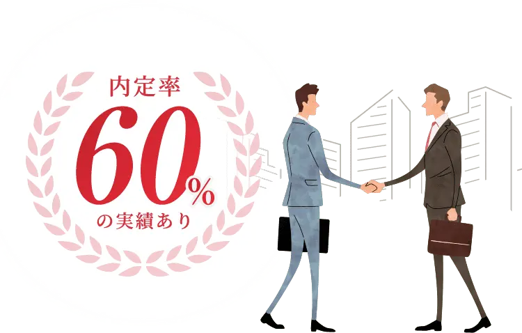 内定率60%の実績あり